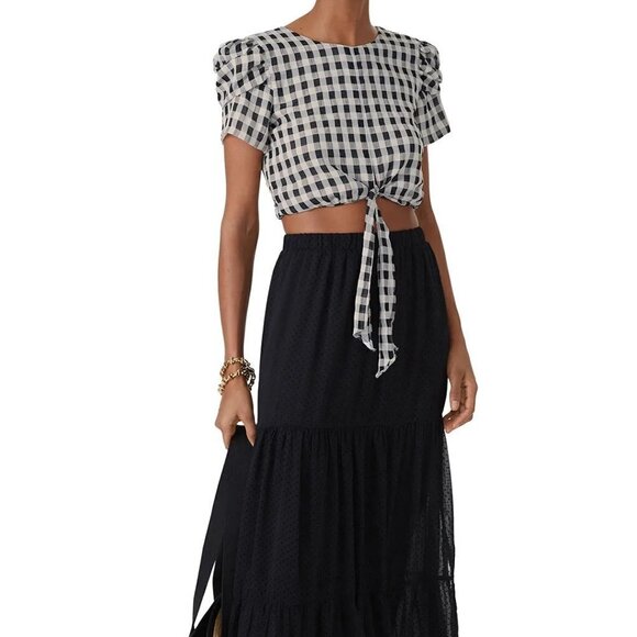 Cosmopolitan X DTP Dulce Crop Top Black White Size Small or Large NWT - Picture 1 of 13